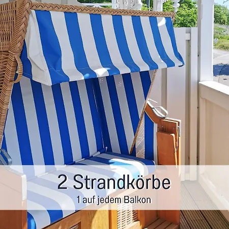 Hunde Ohne Aufpreis - Hagemeister - Auch Im Winter Toll! Sauna Im Haus - 6 Min Zum - 2 Ueberdachte Balkone Mit Strandkoerben Apartmán *