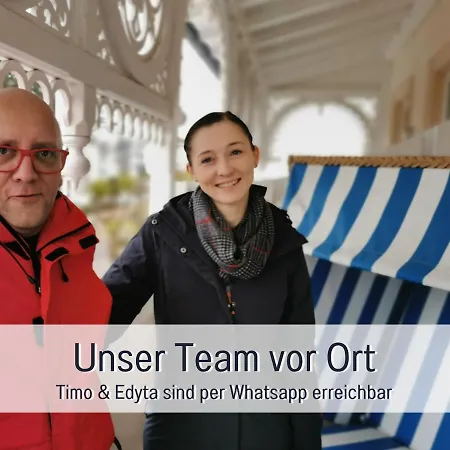 Hunde Ohne Aufpreis - Hagemeister - 6 Min Zum - Mit 2 Balkonen - Gratis Sauna & Coworking Space Im Haus * Sellin (Rugen)