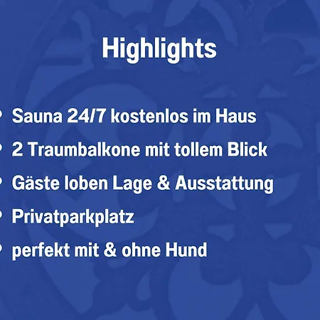Hunde Ohne Aufpreis - Hagemeister - Sauna Im Haus - 6 Min Zum - 2 Traumbalkone - Privatparkplatz Apartmán